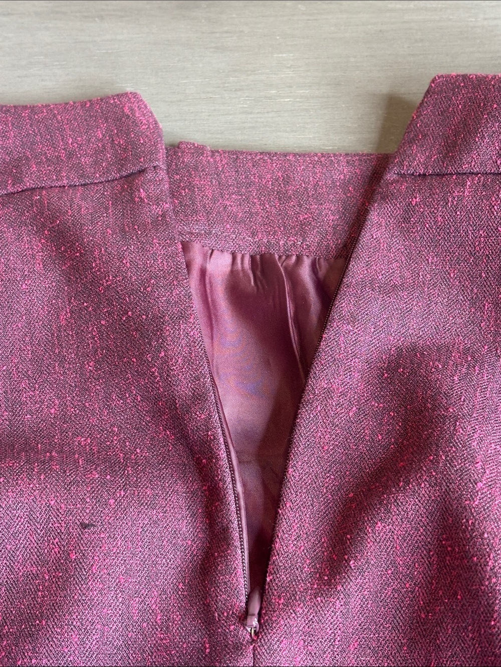 🤎 Burgundy Tweed A-Line Skirt Lined Stretch Career Women’s 12 Mossimo Dress🤎 - Picture 4 of 8